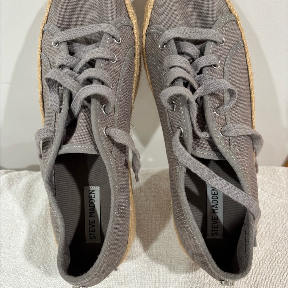 Steve Madden Charcoal Canvas Sneakers
